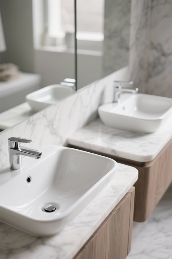 stylish porcelain bathroom sinks