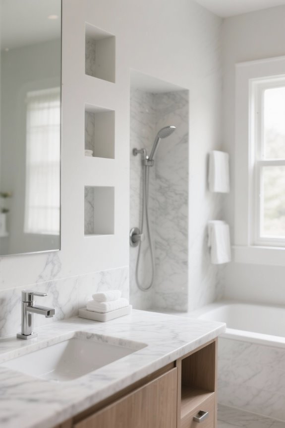 stylish prefab shower niches