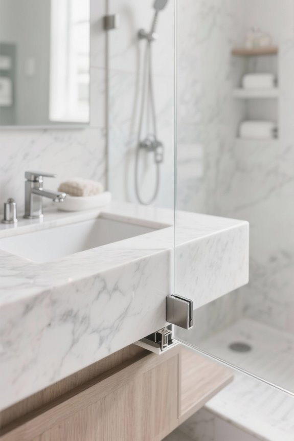 stylish shower door thresholds