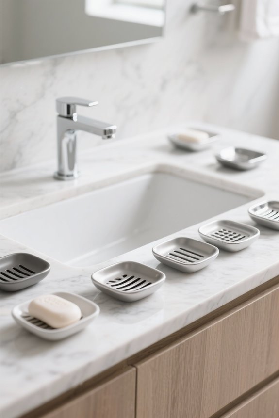 stylish soap dish drains