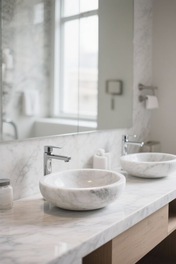 stylish stone vessel sinks