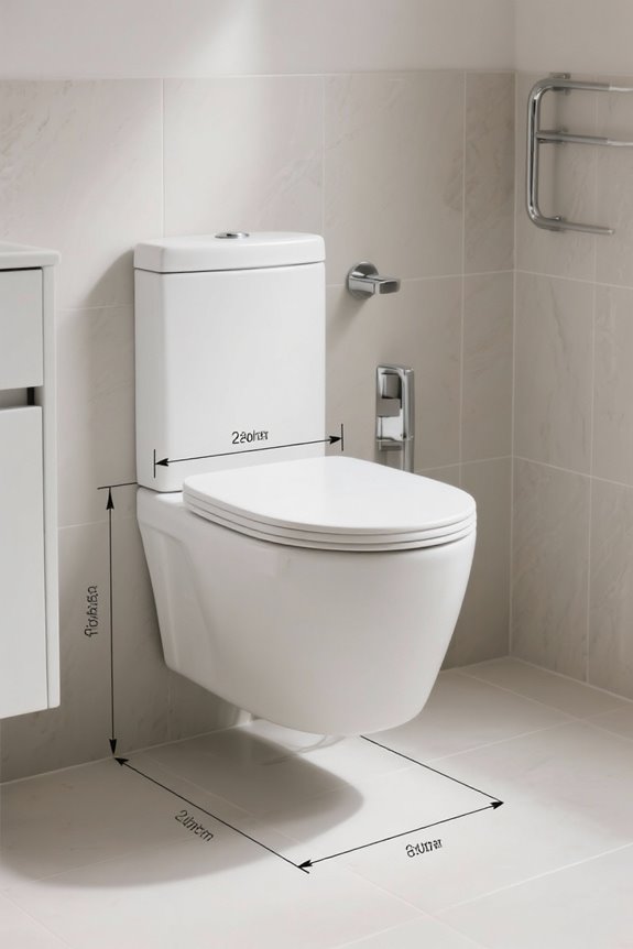 toilet clearance space requirements
