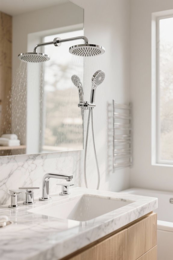 top chrome shower heads