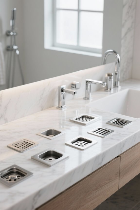 top square shower drains